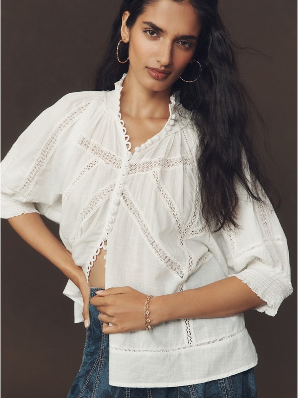 Anthropologie Puff-Sleeve Victorian
Blouse